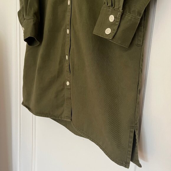 Madewell Mini Shirtdress in Loden Green | Size XXS - Picture 5 of 9